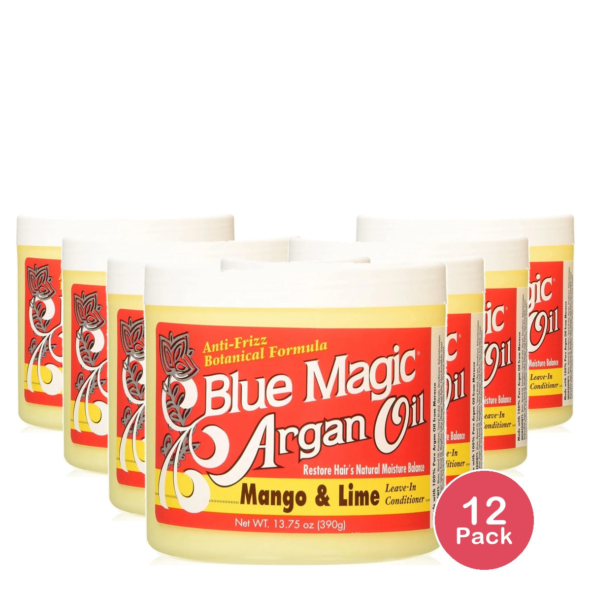 Blue Magic Argan Oil Mango Lime Leave-In Conditioner (Pack of 12)