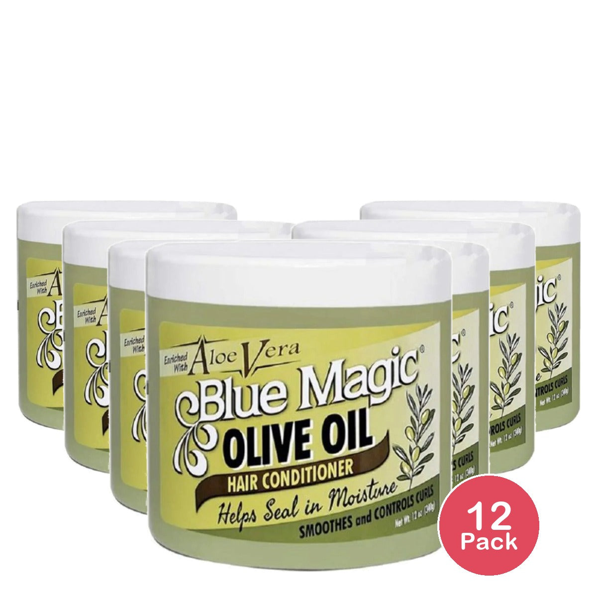 Blue Magic Olive Oil Hair Conditioner 12 Oz (Pack of 12)