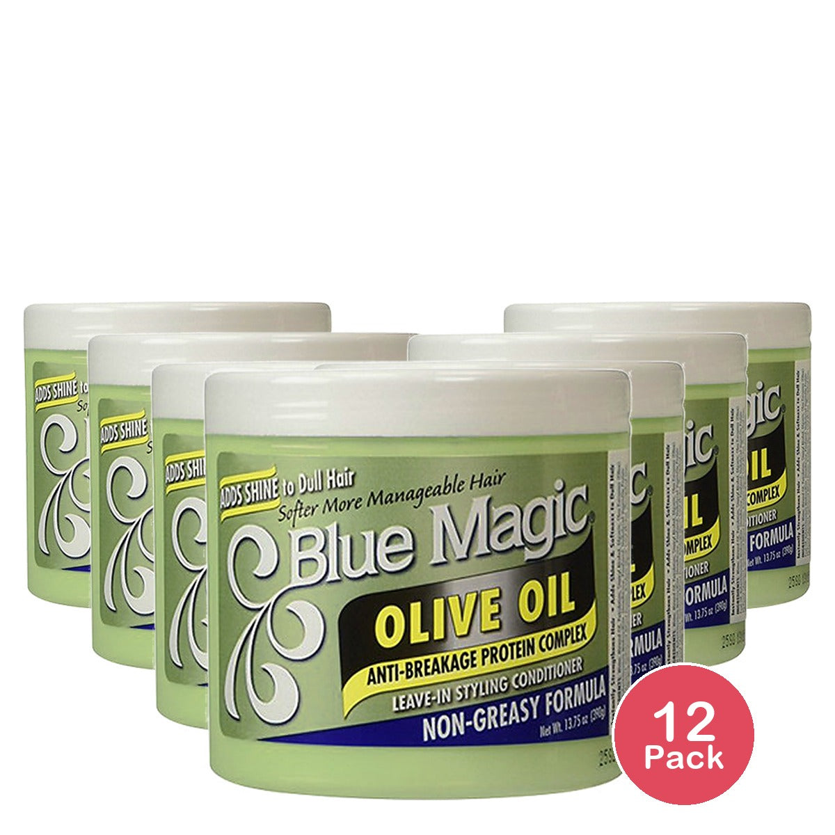 Blue Magic Olive Oil Leave-In Conditioner 13.75 Oz (Pack of 12)