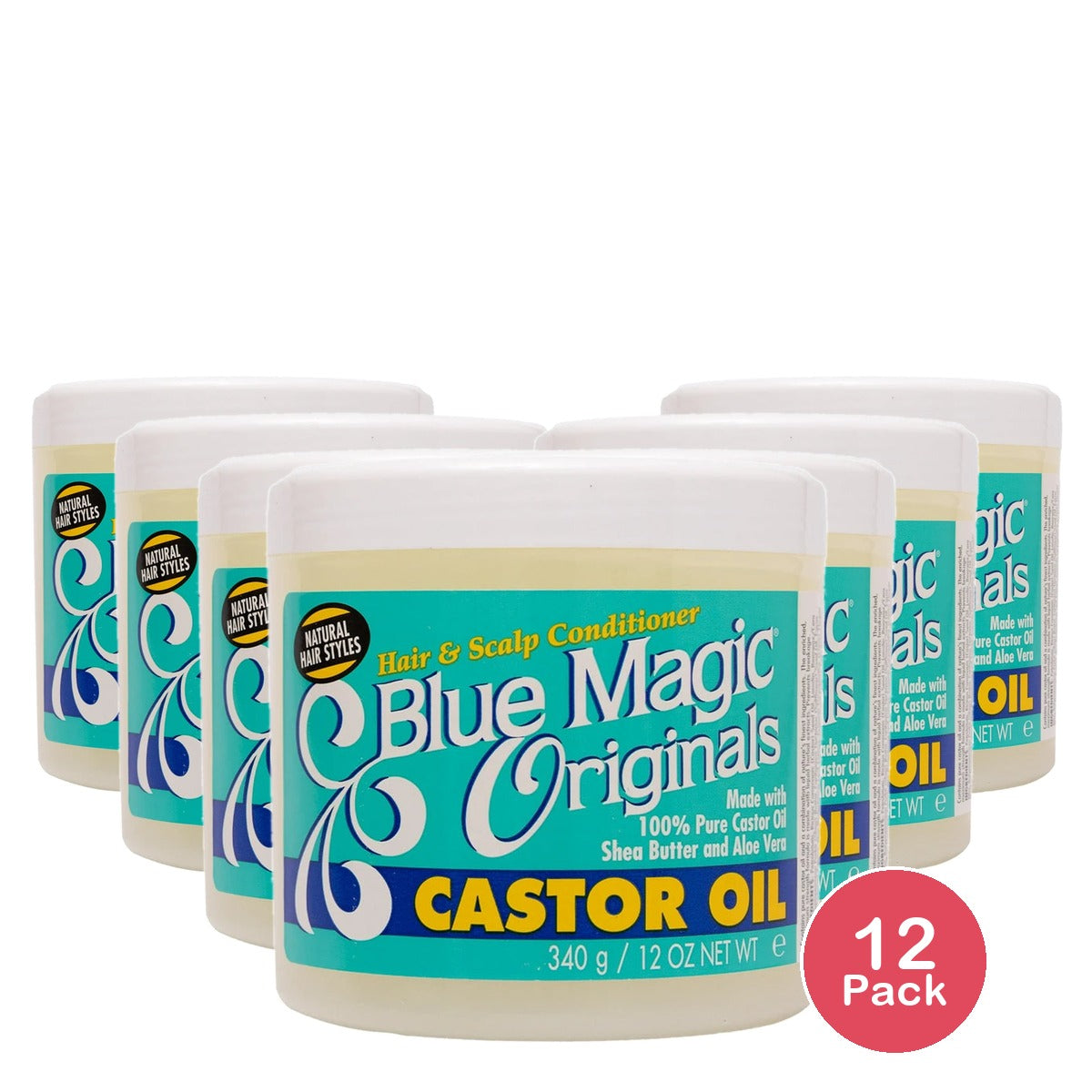 Blue Magic Originals Castor Oil Hair & Scalp Conditioner 12 0z (Pack of 12)