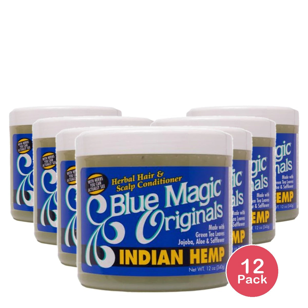 Blue Magic Originals Indian Hemp Herbal Hair & Scalp Conditioner All Hai 12 0z(Pack of 12)
