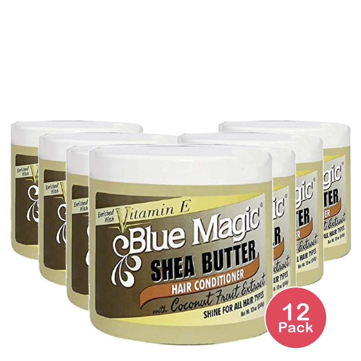 Blue Magic Shea Butter Hair Conditioner 12 Oz (Pack of 12)