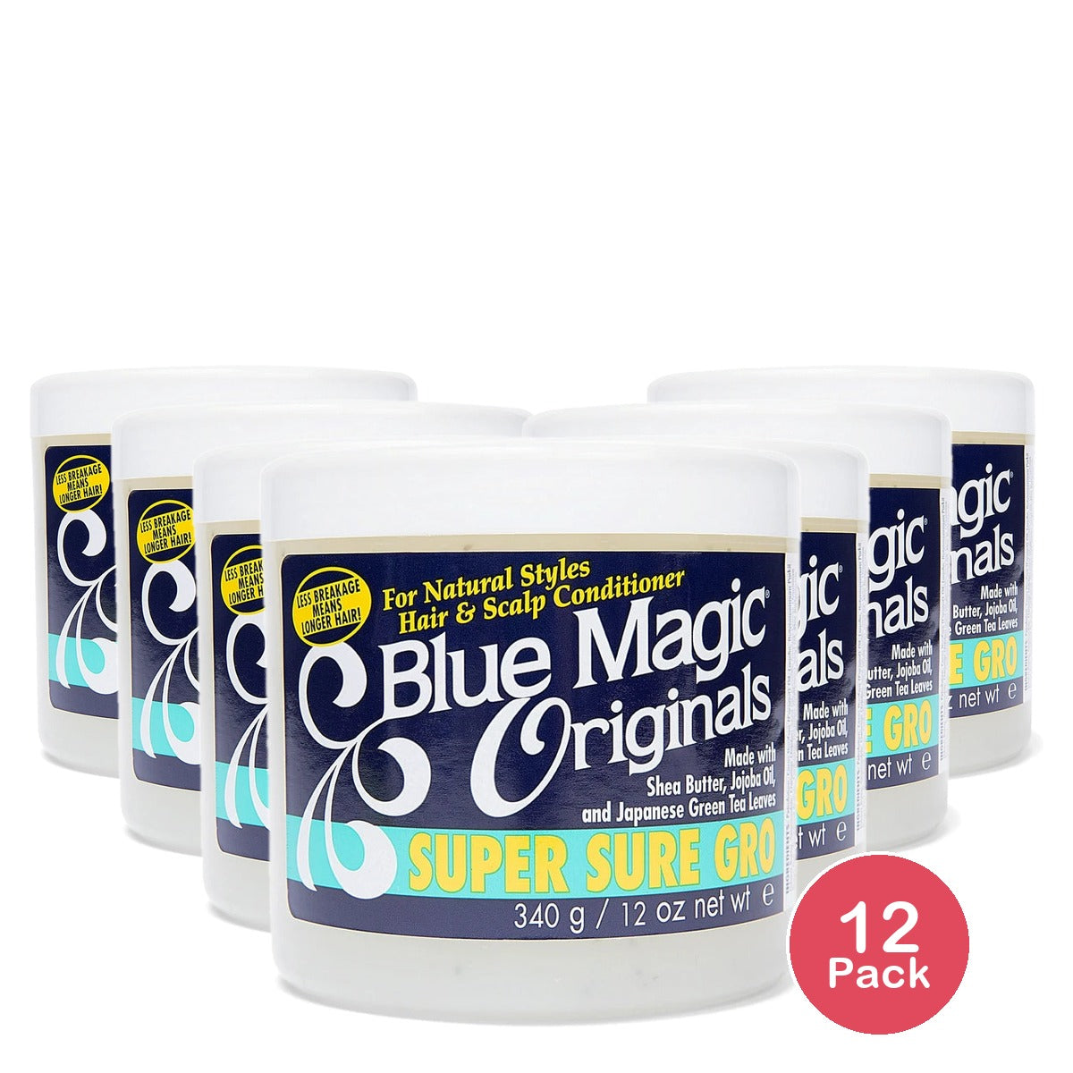 Blue Magic Super Sure Hair Growth Product, Ounce 12 oz(Pack of 12)