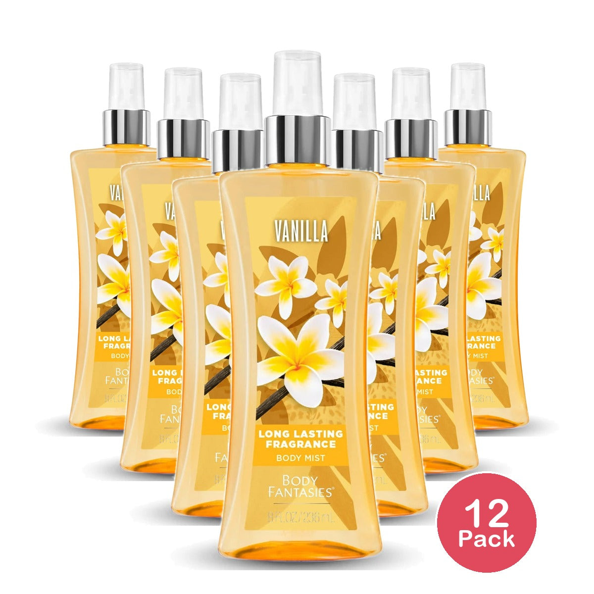 Body Fantasies Signature Fragrance Body Spray Vanilla (Pack of 12) 8 Fl. Oz