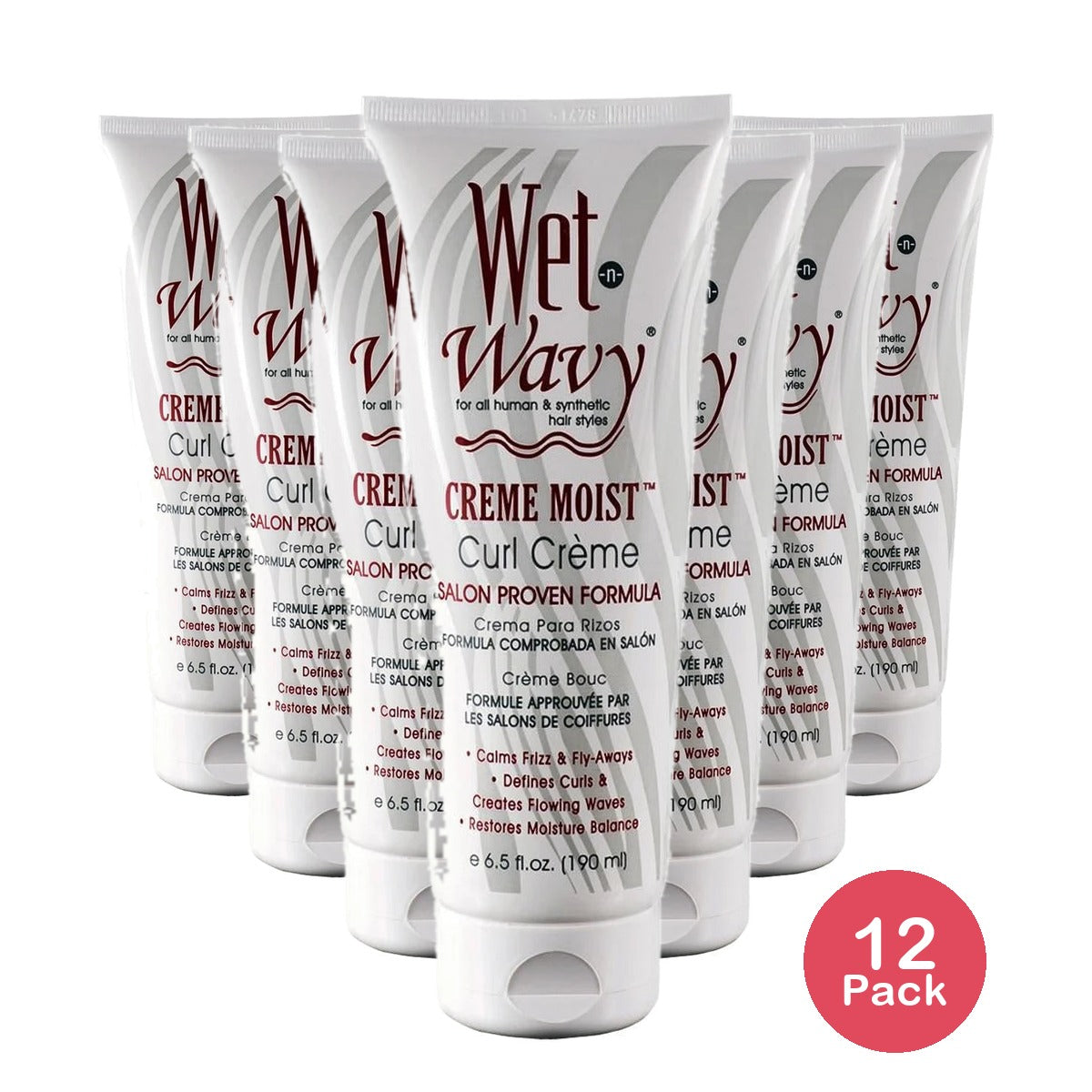 Bonfi Natural - Wet N Wavy Creme Moist Curl Creme 6.5. Oz (Pack of 12)