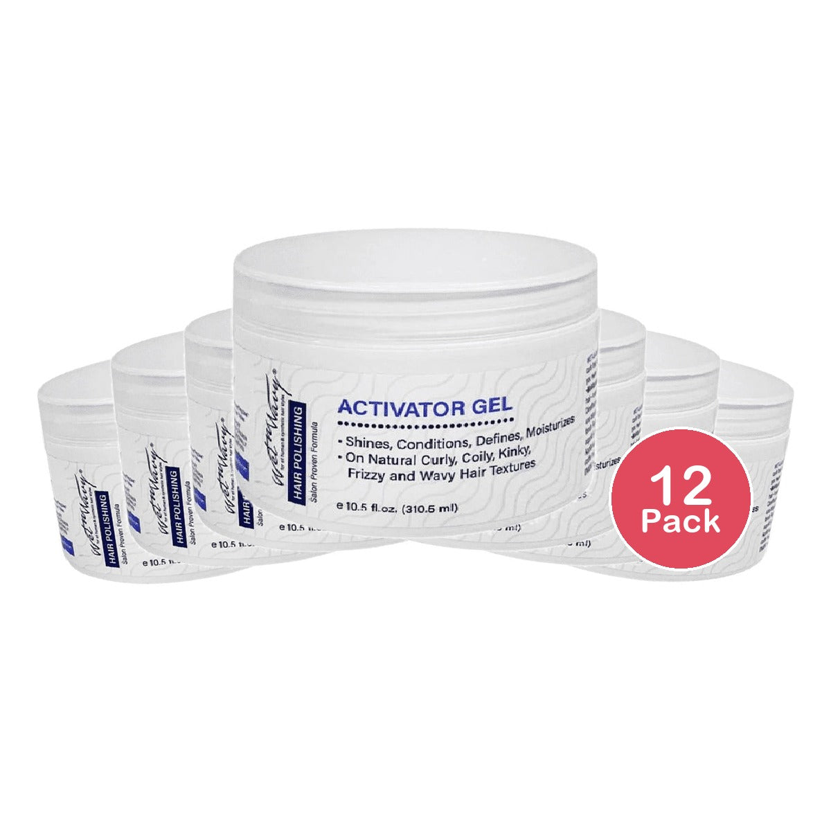 Bonfi Natural - Wet N Wavy Hair Polishing Activator Gel 10.5. FI Oz (Pack of 12)