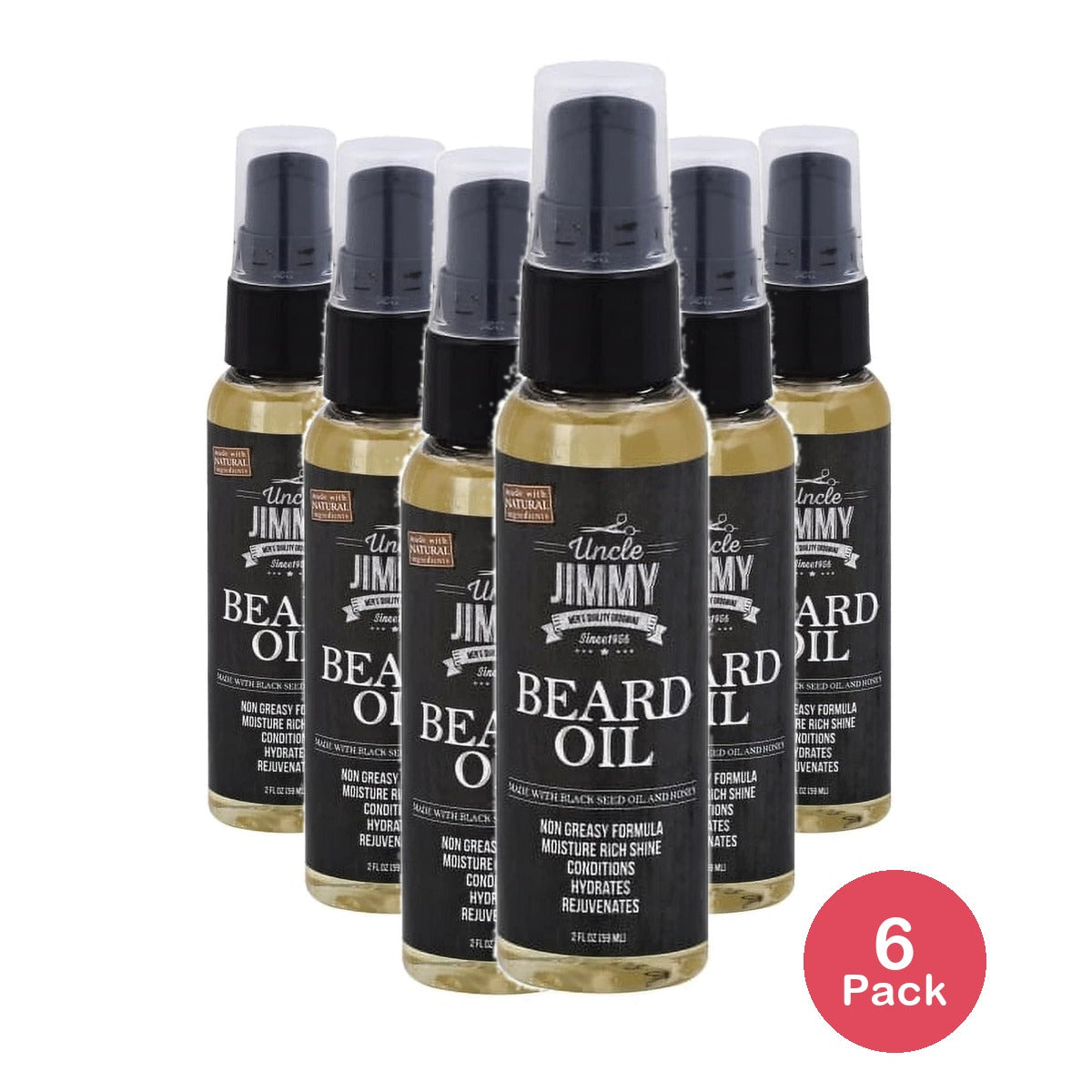 Braids Weaves & Things Uncle Jimmy Beard Oil 2 oz 2 Fl. Oz (Pack of 6)