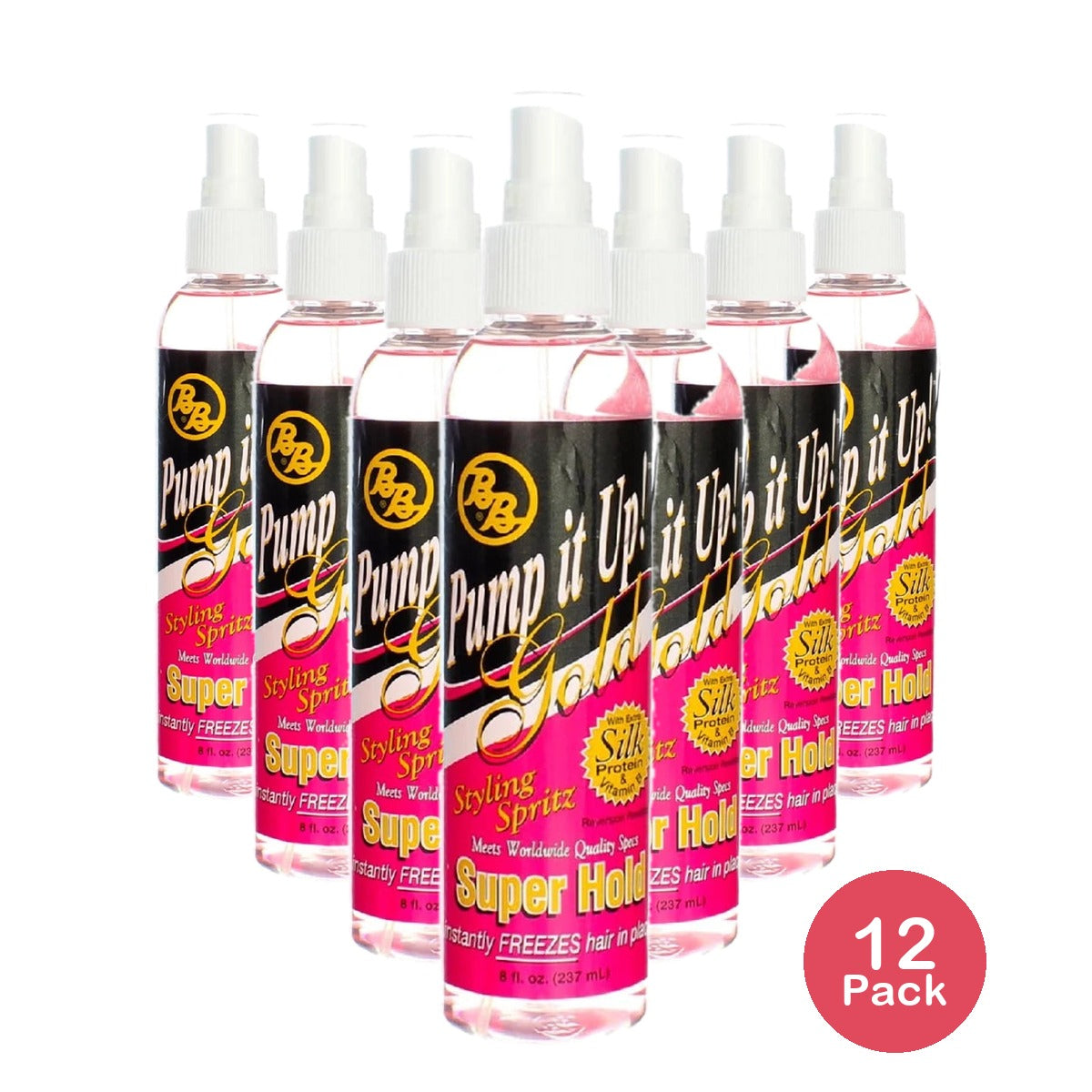 Bronner Brothers Pump It Up Spritz Gold 8 Fl. Oz (Pack of 12)