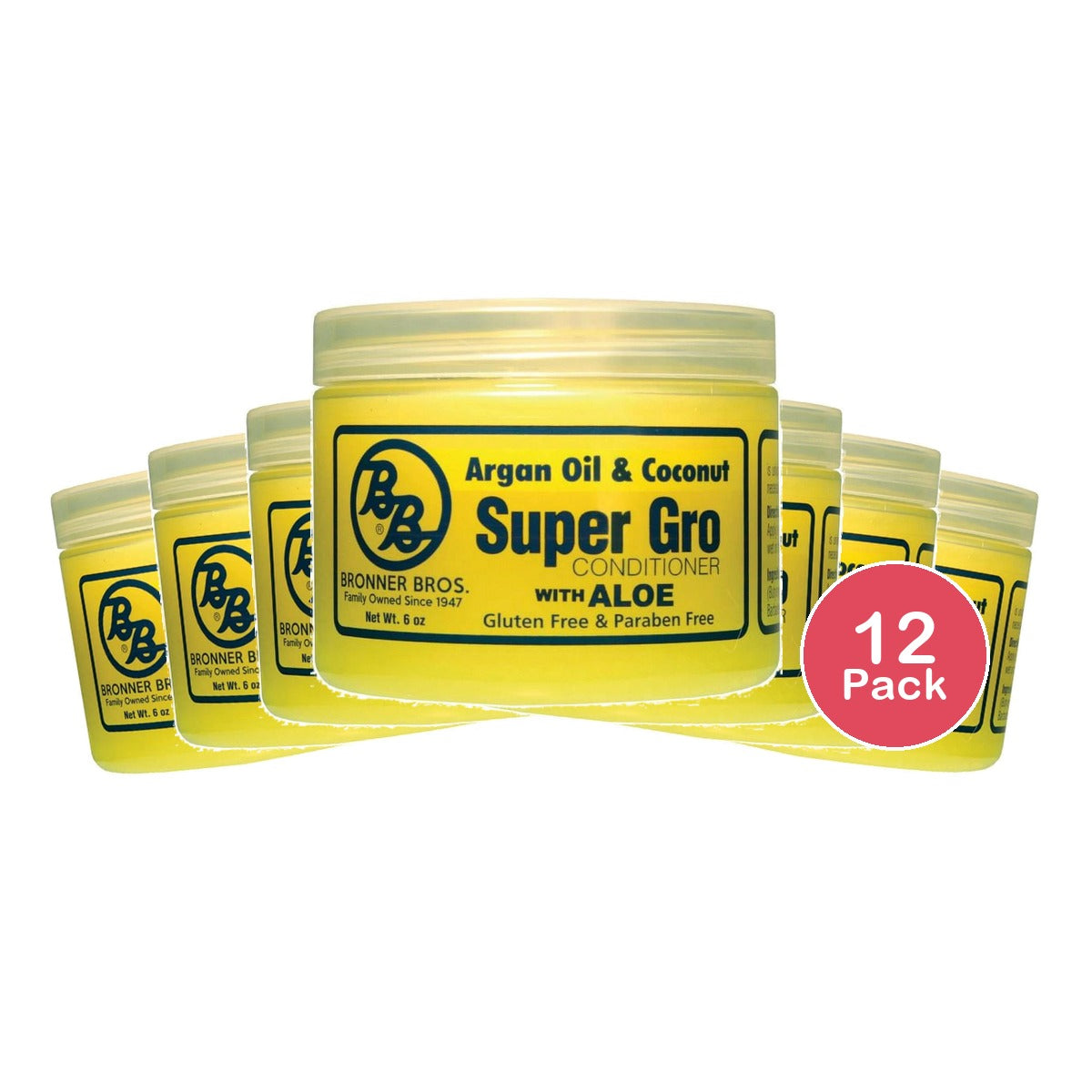 Bronner Brothers Supergro Argan & Coconut 6 Oz (Pack of 12)
