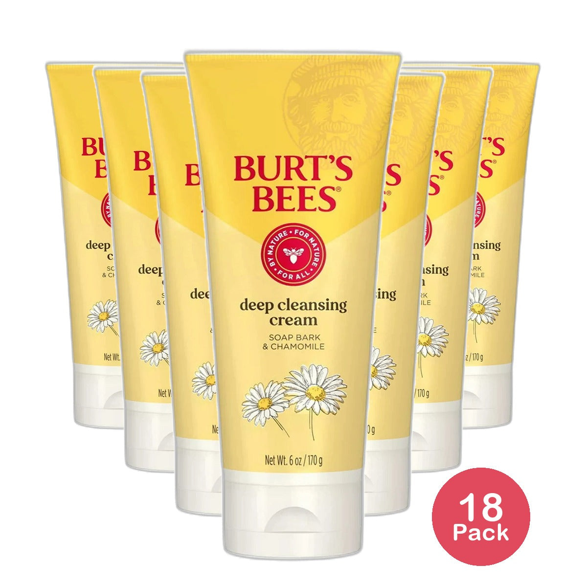 Burts Bees Deep Cleansing Cream Soap Bark And Chamomile 6Oz (Pack of 18)