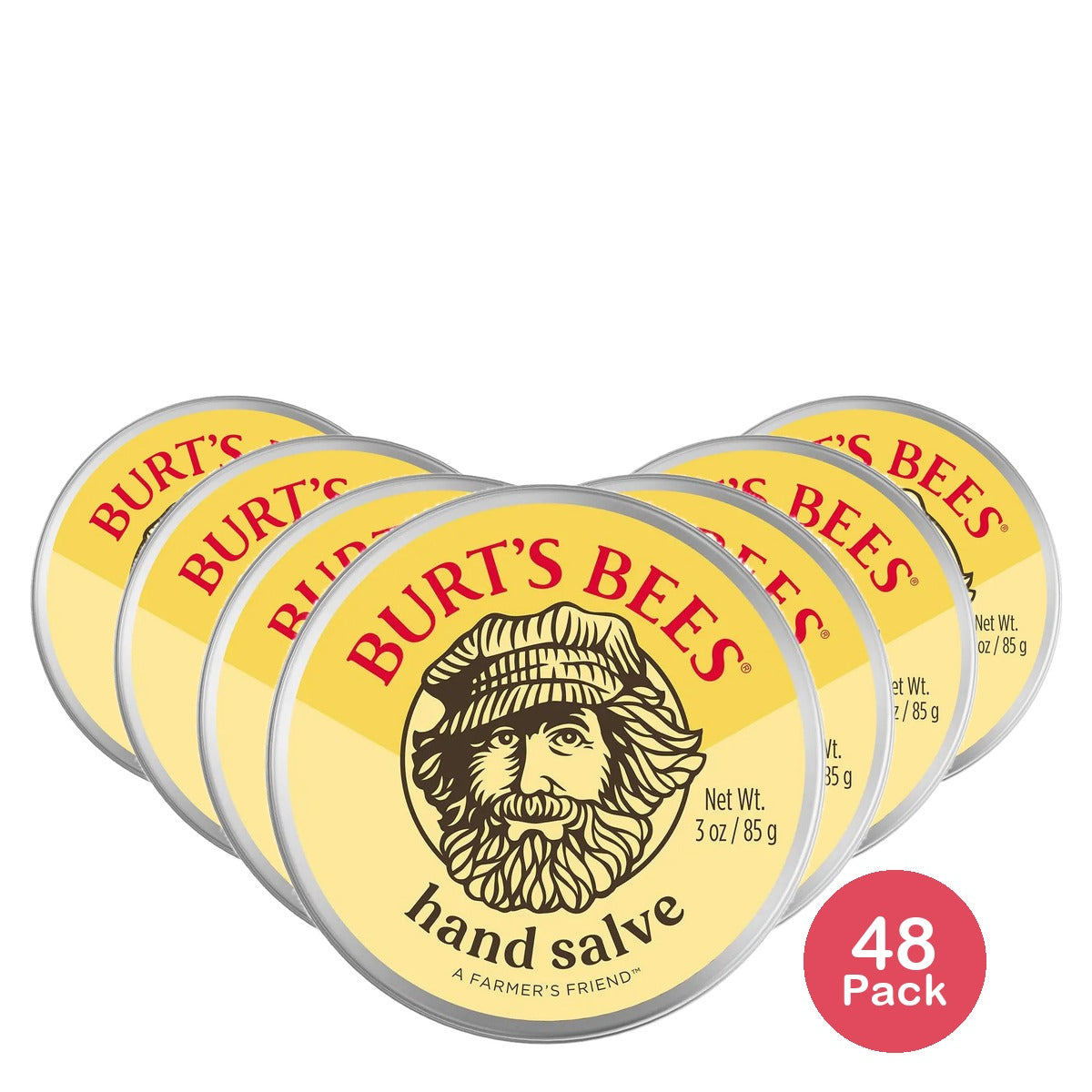 Burt's Bees Hand Salve, Hand Cream for Dry Skin, Herbal, 3 oz (Pack of 48)