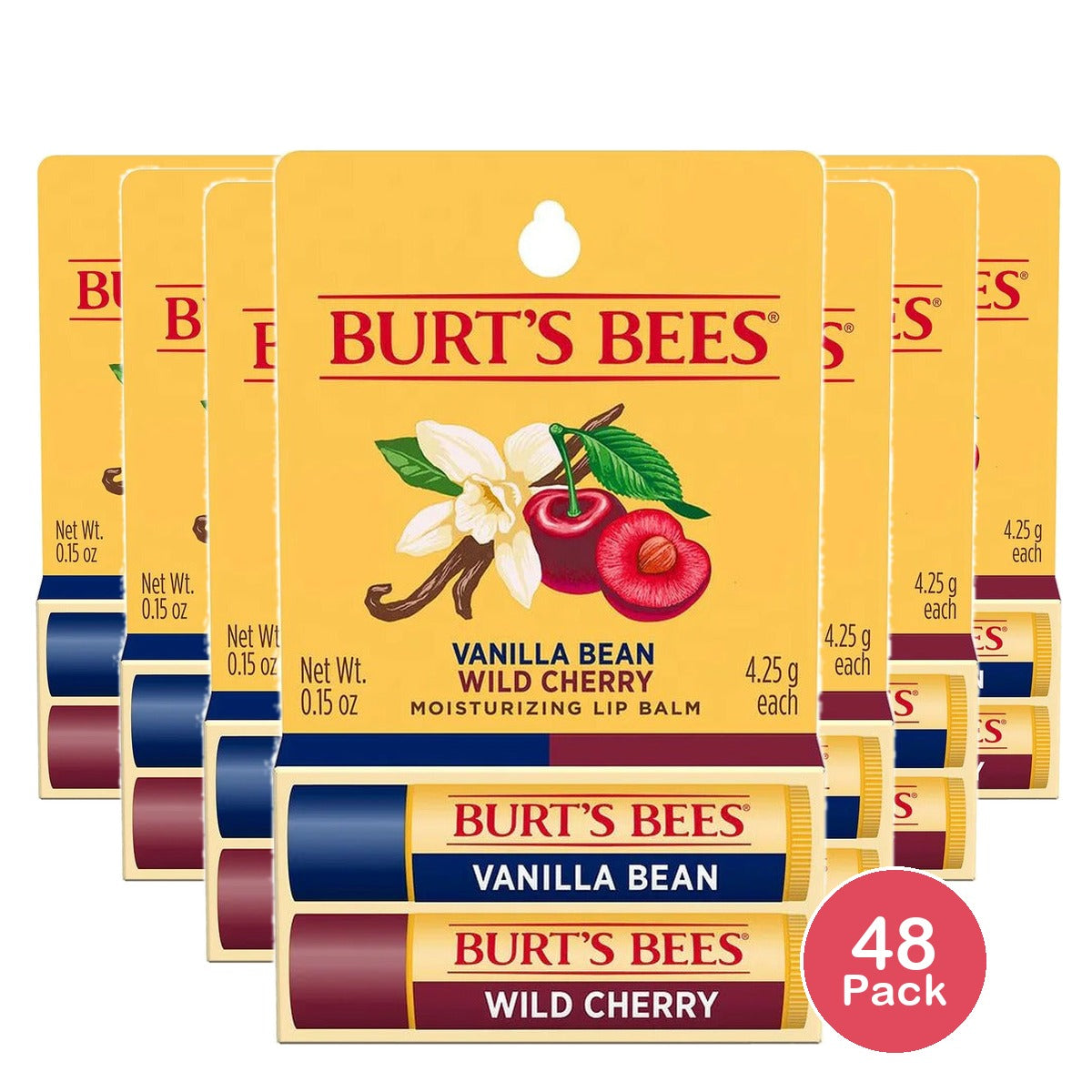 Burt's Bees Lip Balm 0.15 Oz (Pack of 48)
