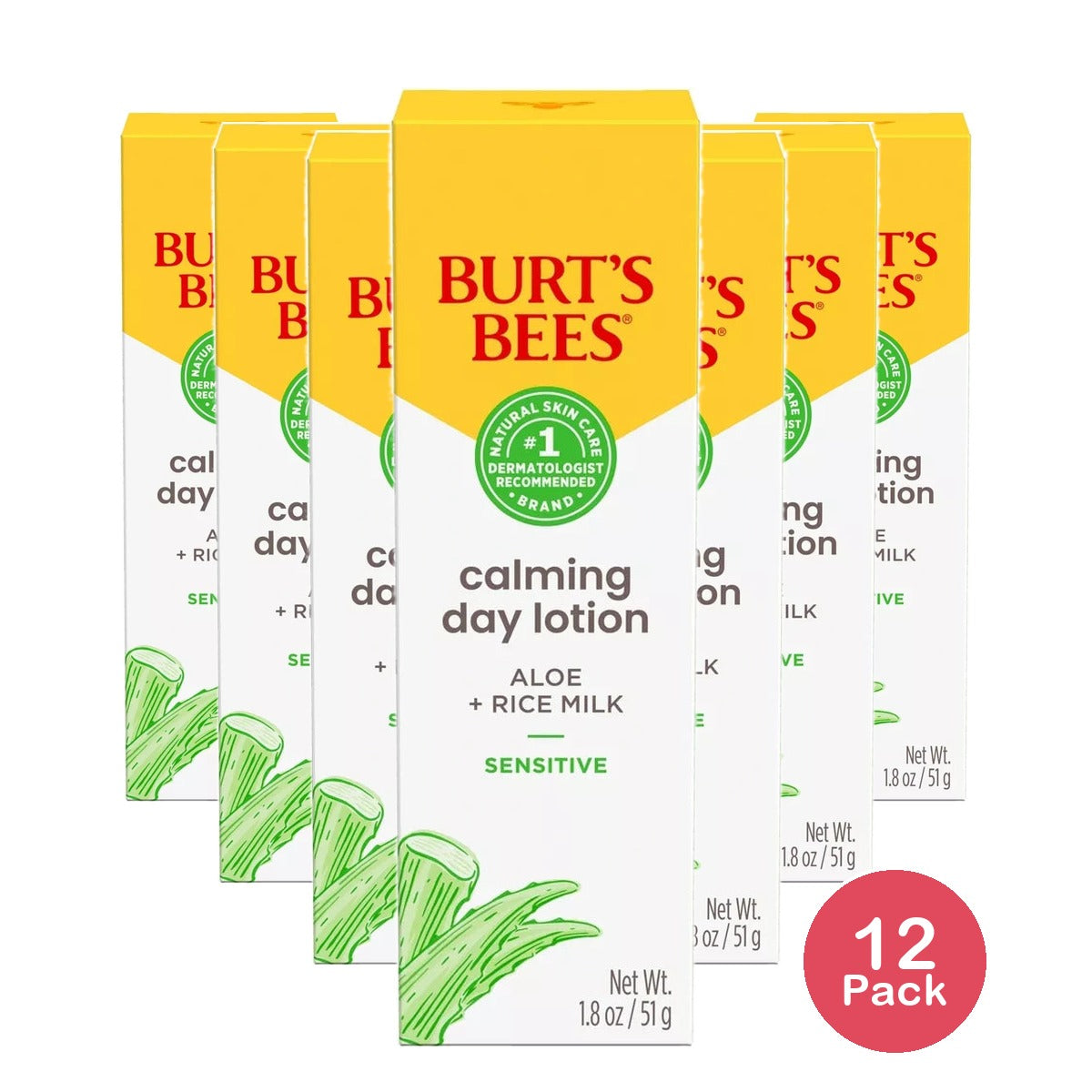 Burt's Bees Sensitive Daily Moisturizing Cream,1.8 oz (Pack of 12)