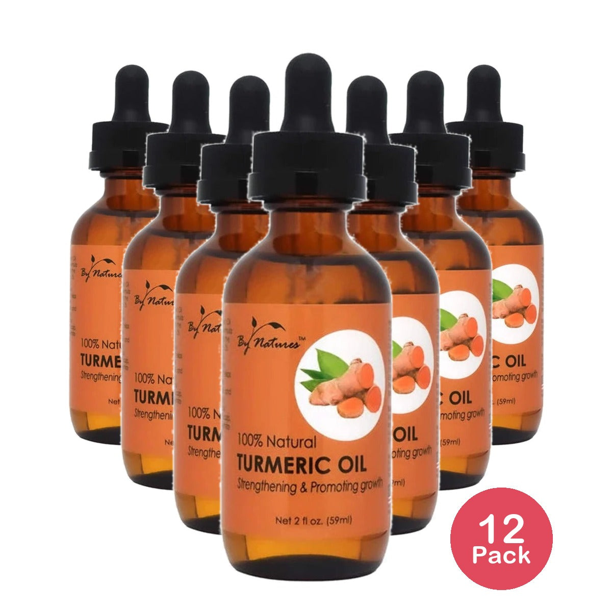 By Nature 100% Natural Tumeric Oil 2 oz (Pack of 12)