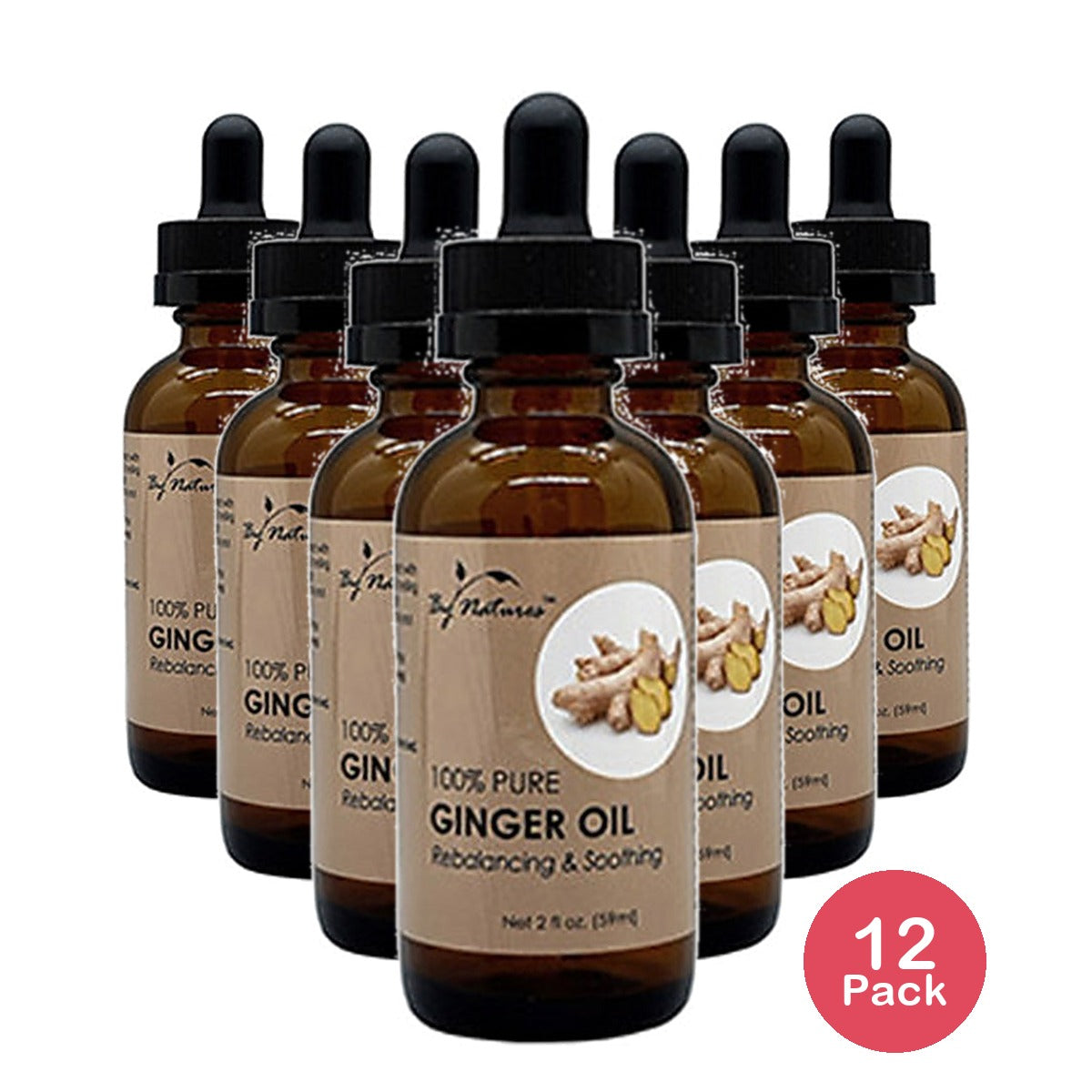 By Nature's Ginger Oil 2 Oz (Pack of 12)