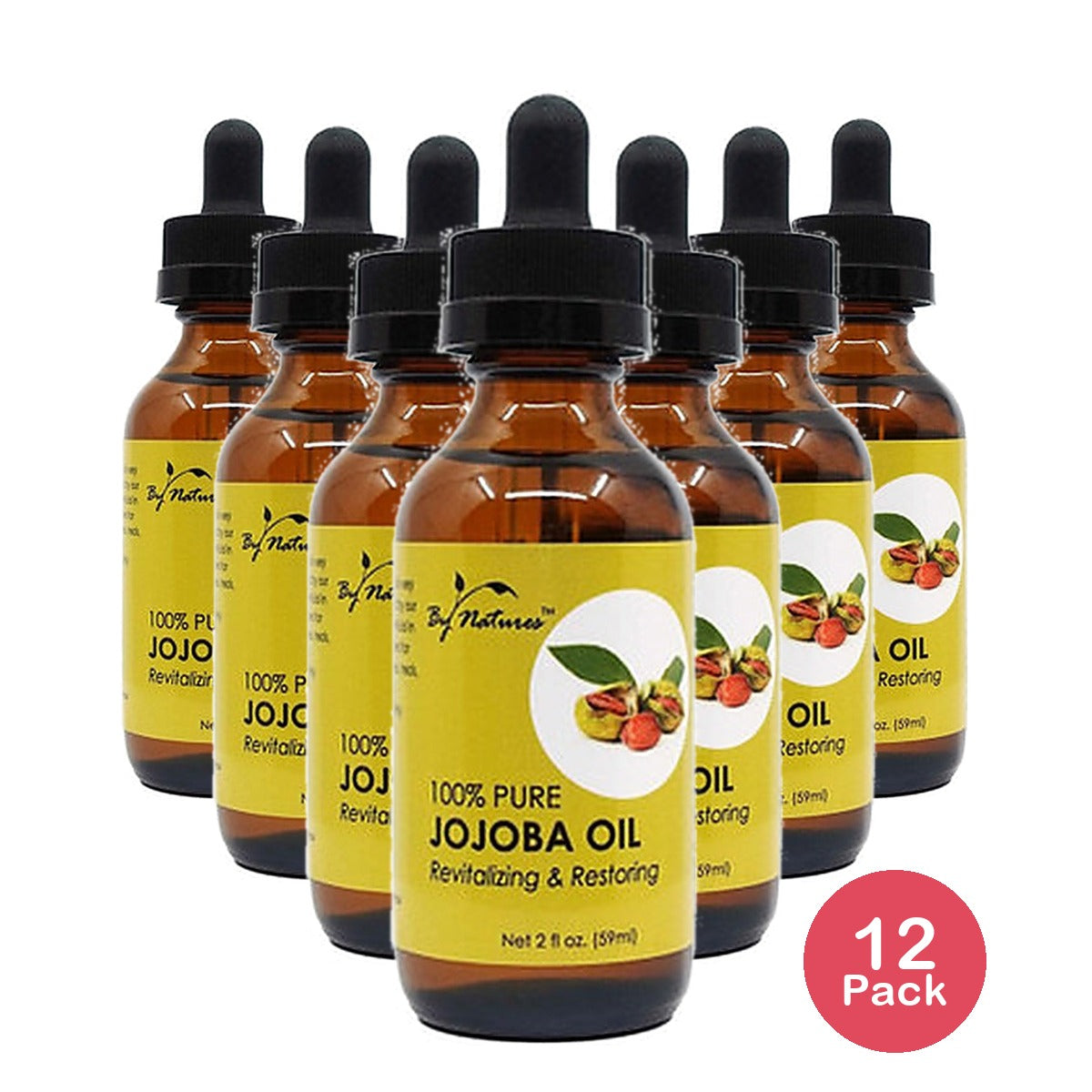 By Nature's Jojoba Oil 2 Oz (Pack of 12)