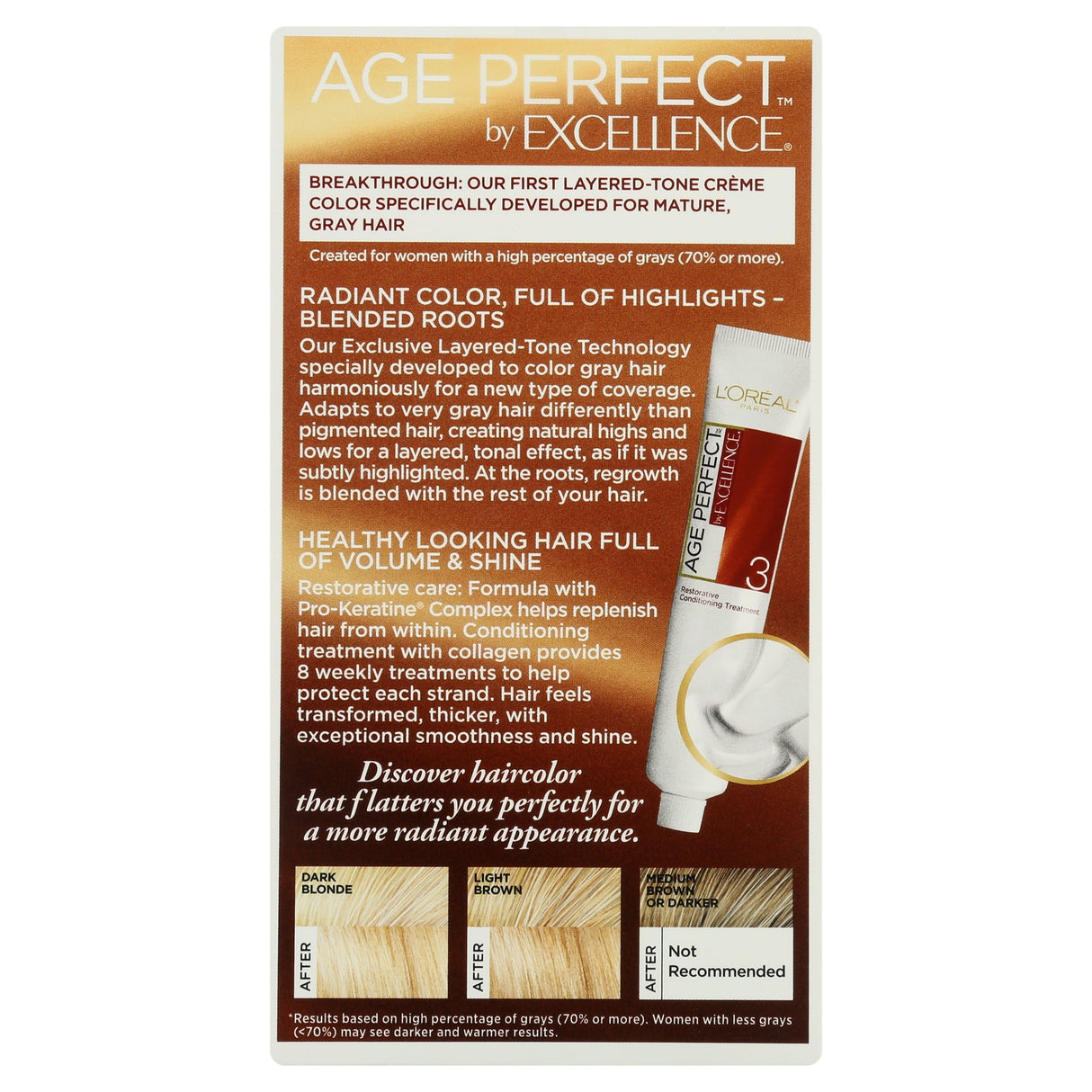 L Oreal Paris Age Perfect Hair Color 8N Medium Natural Blonde Root Cover Up (Pack of 12)