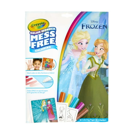 Crayola Color Wonder Mess Free Frozen2 Coloring Pages 18 Pages 5 Markers 7.28oz (Pack of 18)