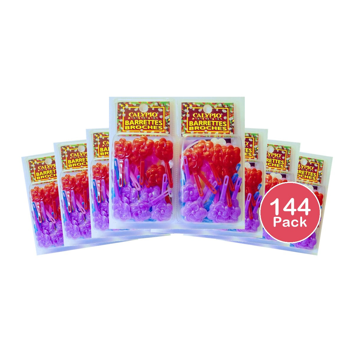 Calypso Hair Barrettes Roses (Pack of 144)