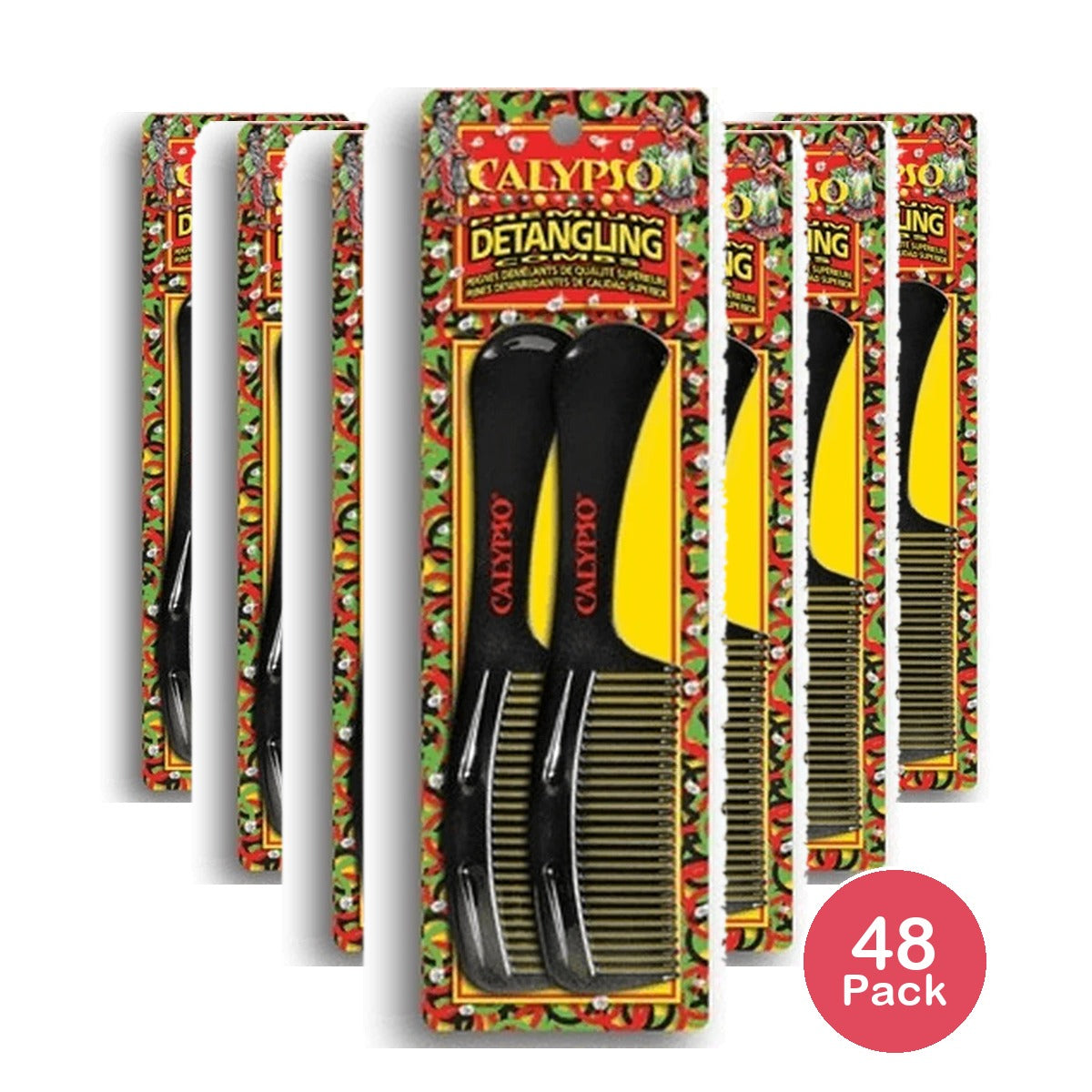 Calypso Premium Detangling Combs - 2 Sets (Pack of 48)