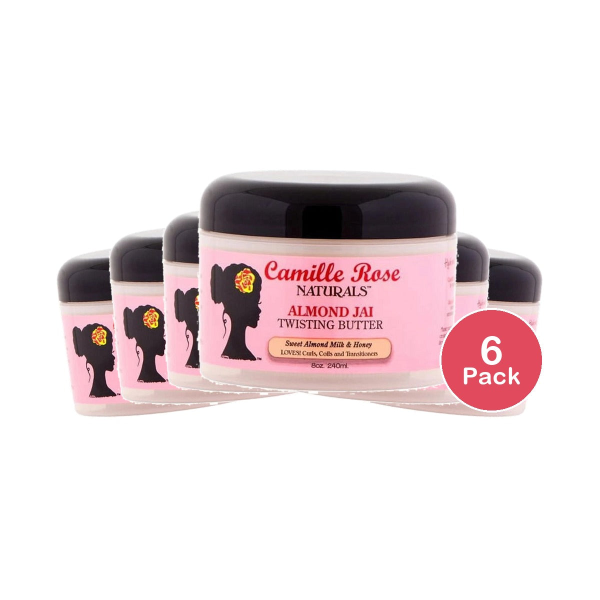 Camille Rose Almond Jai Twisting Butter, 8.0 oz. (Pack of 6)