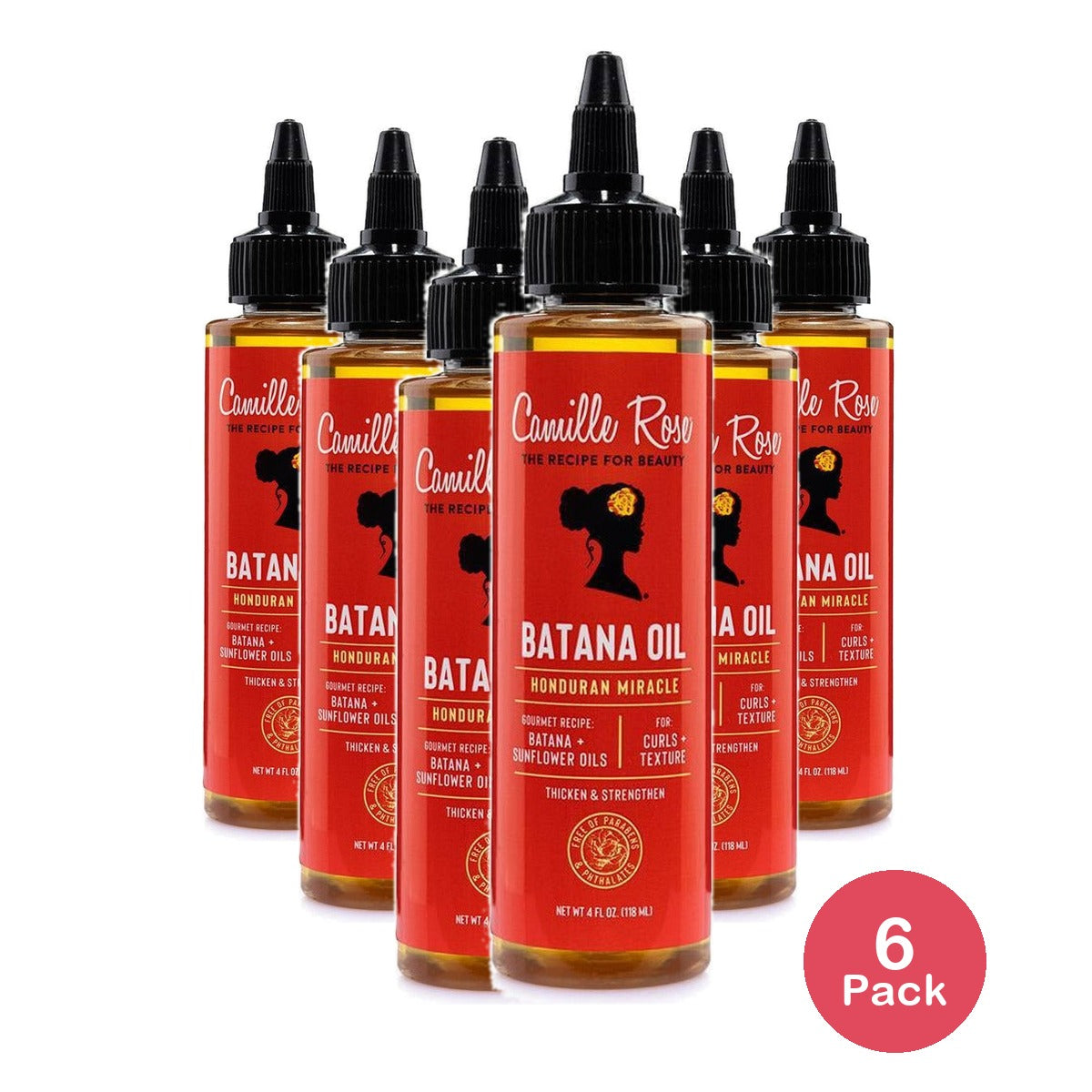 Camille Rose Batana Oil Honduran Miracle Oil 4 Fl Oz (Pack of 6)