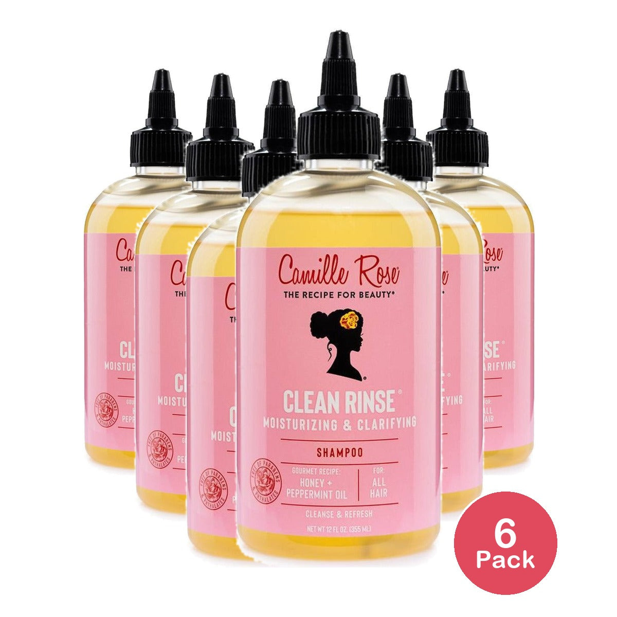 Camille Rose Clean Rinse Clarifying Shampoo 12 Fl Oz (Pack of 6)