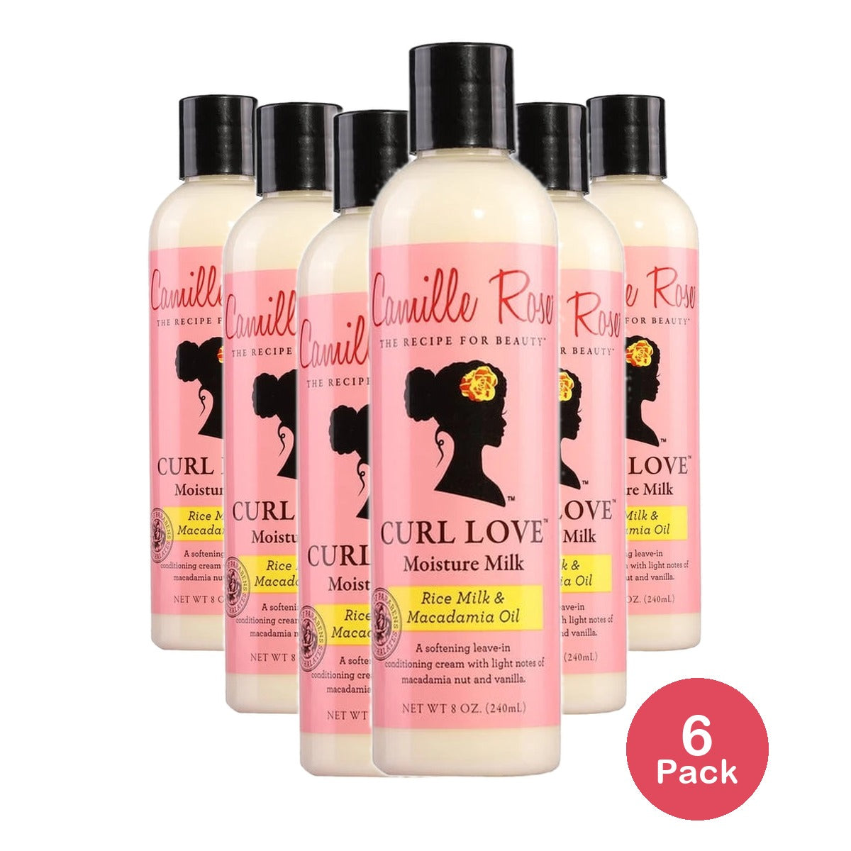 Camille Rose Curl Love Moisture Milk, 8.0 oz. (Pack of 6)