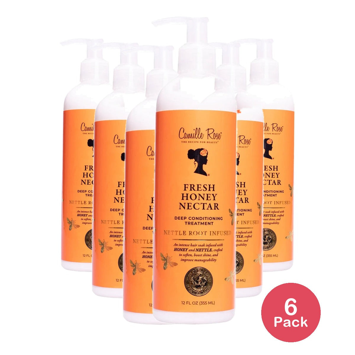 Camille Rose Fresh Honey Nectar Intense Moisture & Shine All Ages Deep Condition . Oz (Pack of 6)