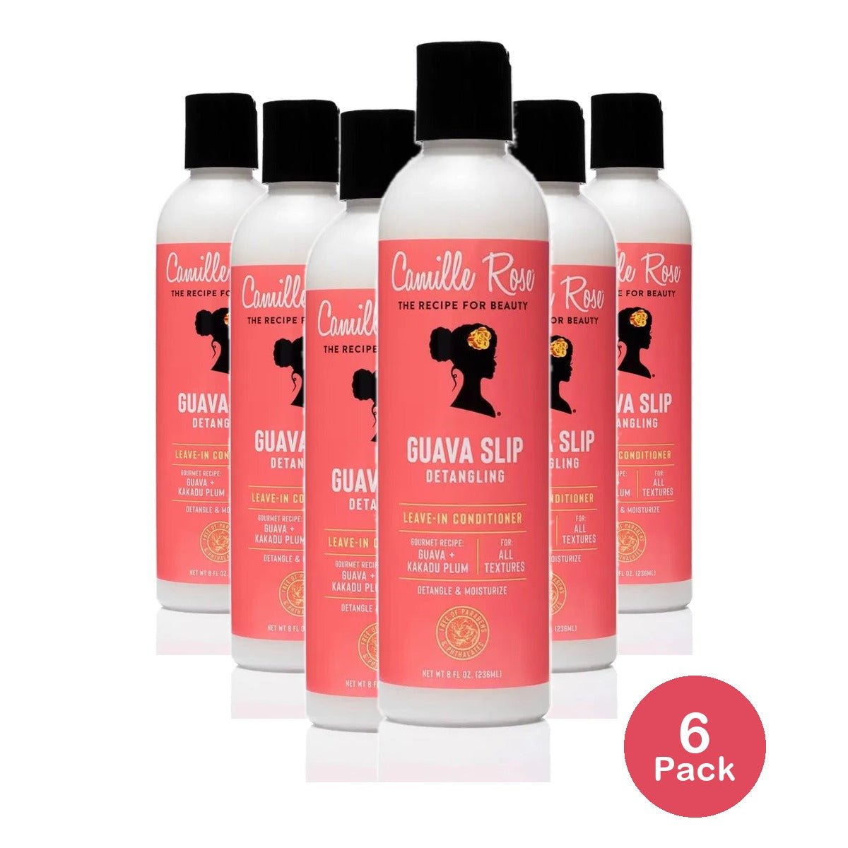 Camille Rose Guava Slip Detangling Leave-In Conditioner - 8 fl oz (Pack of 6)