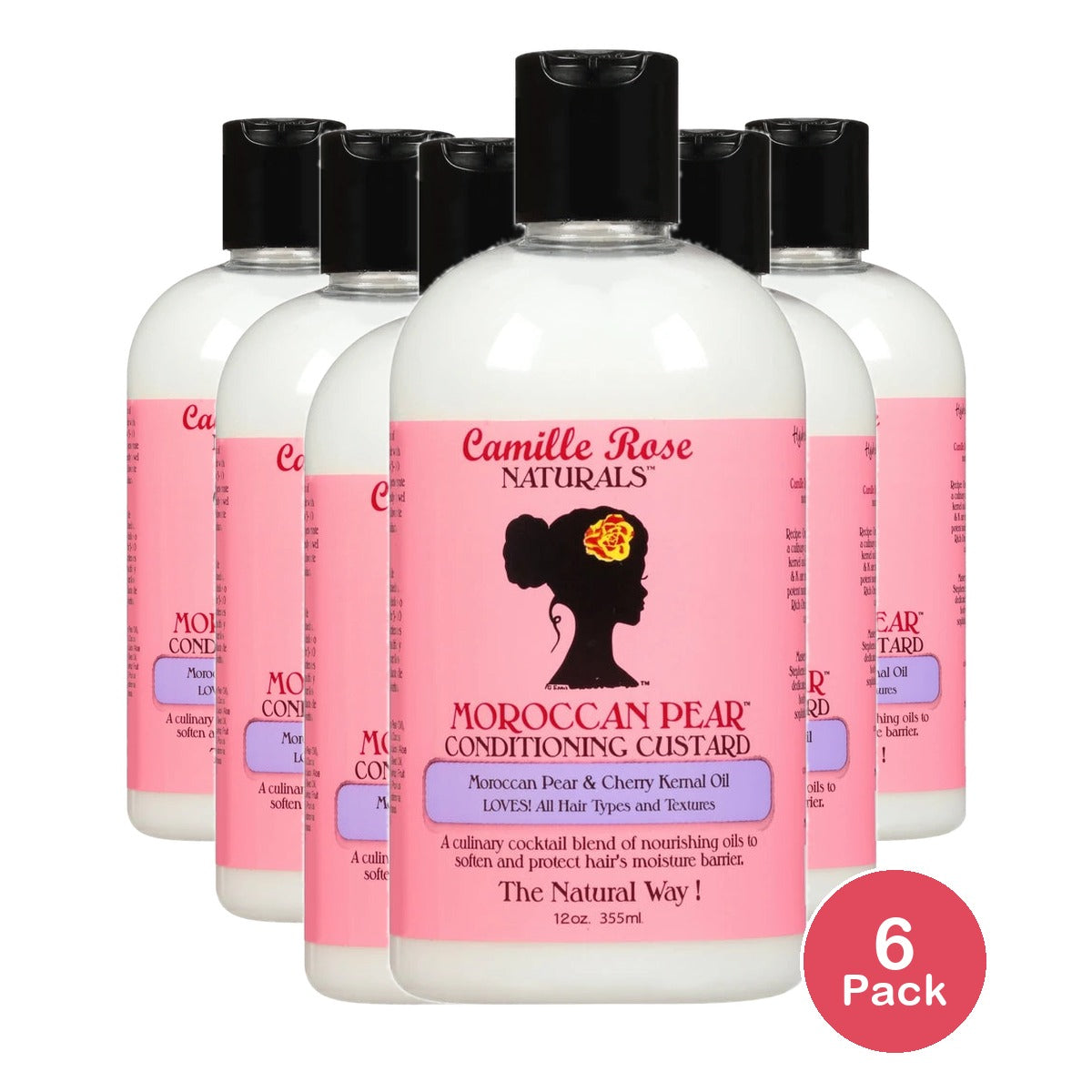 Camille Rose Moroccan Pear Conditioning Custard Oil, 12 Oz (Pack of 6)