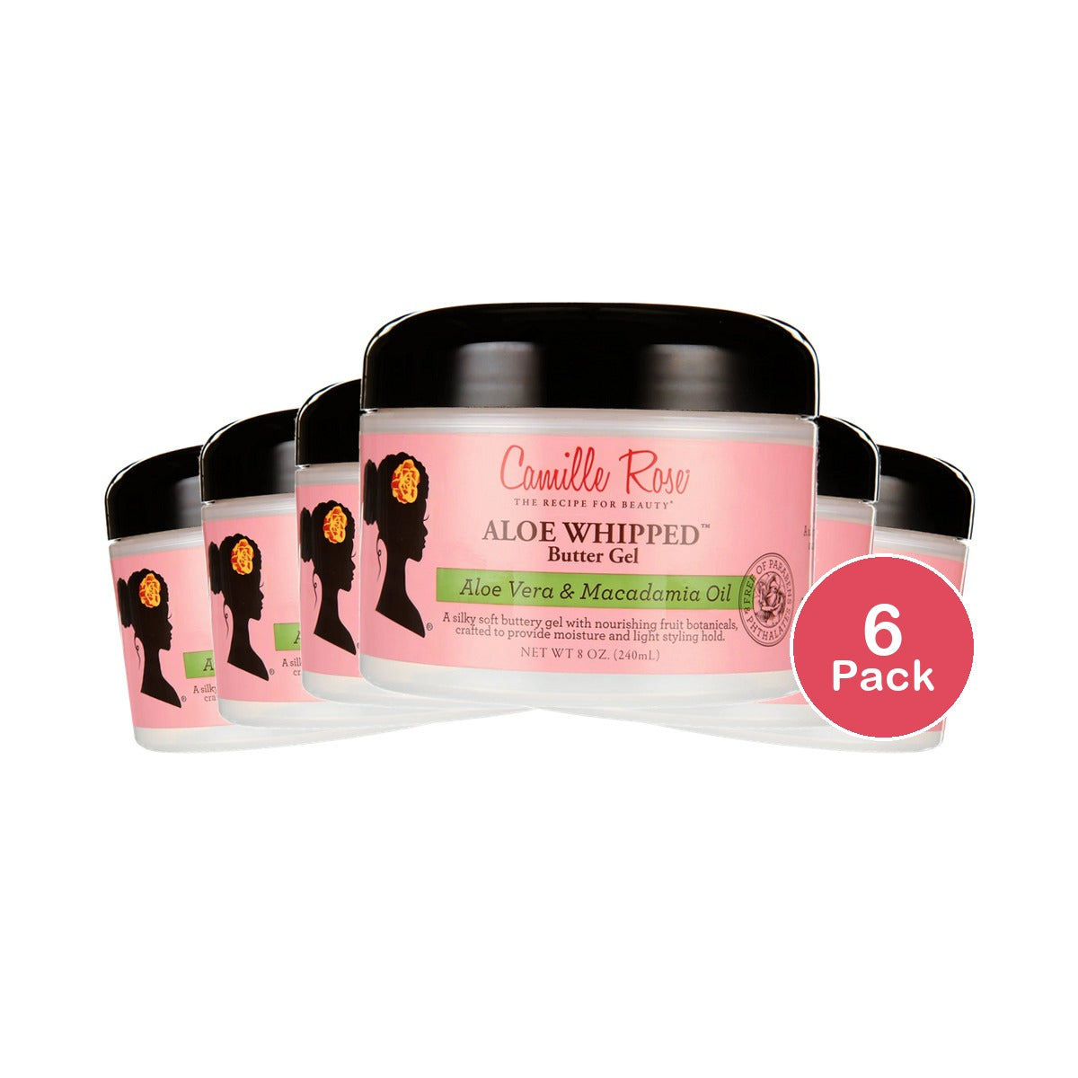 Camille Rose Naturals Aloe Whipped Butter Gel - 8oz (Pack of 6)