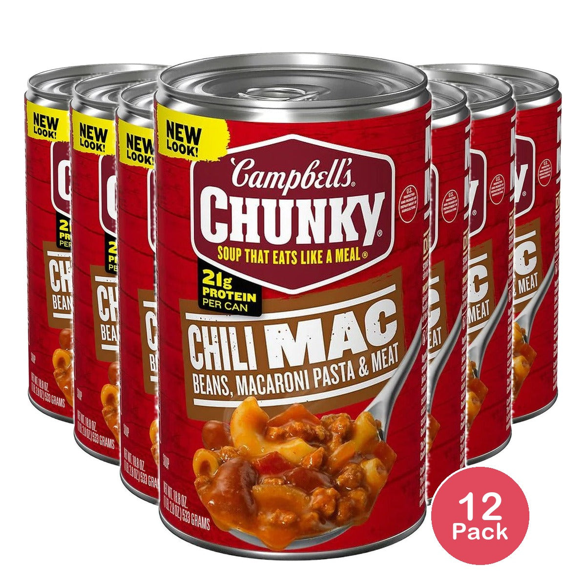 Campbell's Chunky Chili Mac Soup 18.8 Oz (Pack of 12)