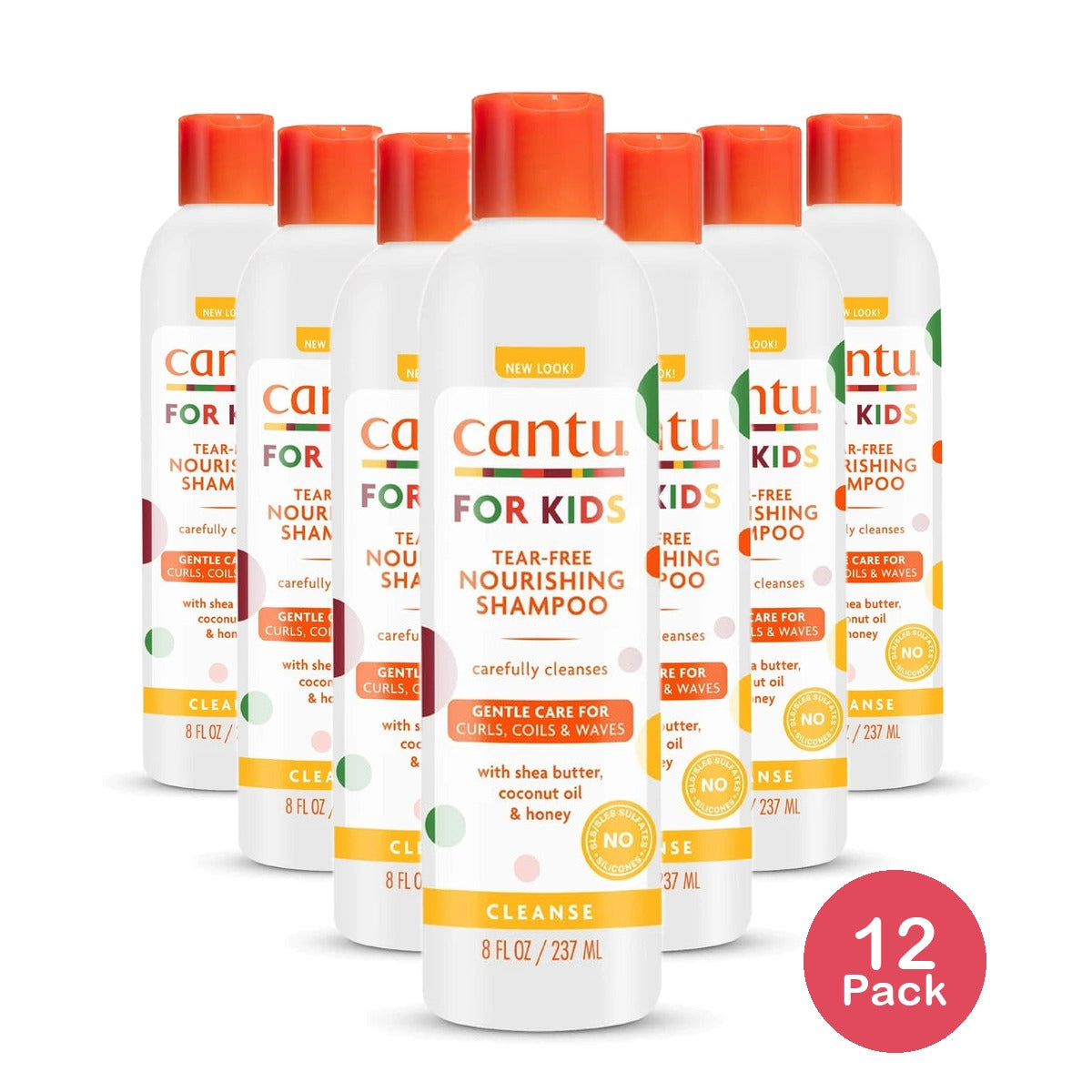 Cantu Care for Kids Gentle and Tear-Free Nourishing Shampoo (Pack of 12) 8 Fl. Oz
