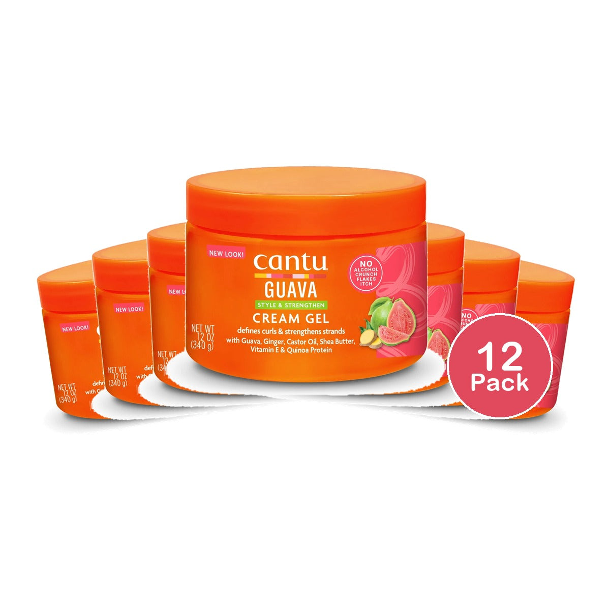 Cantu Guava & Ginger Curl Strengthening Cream Gel 12 fl oz (Pack of 12)
