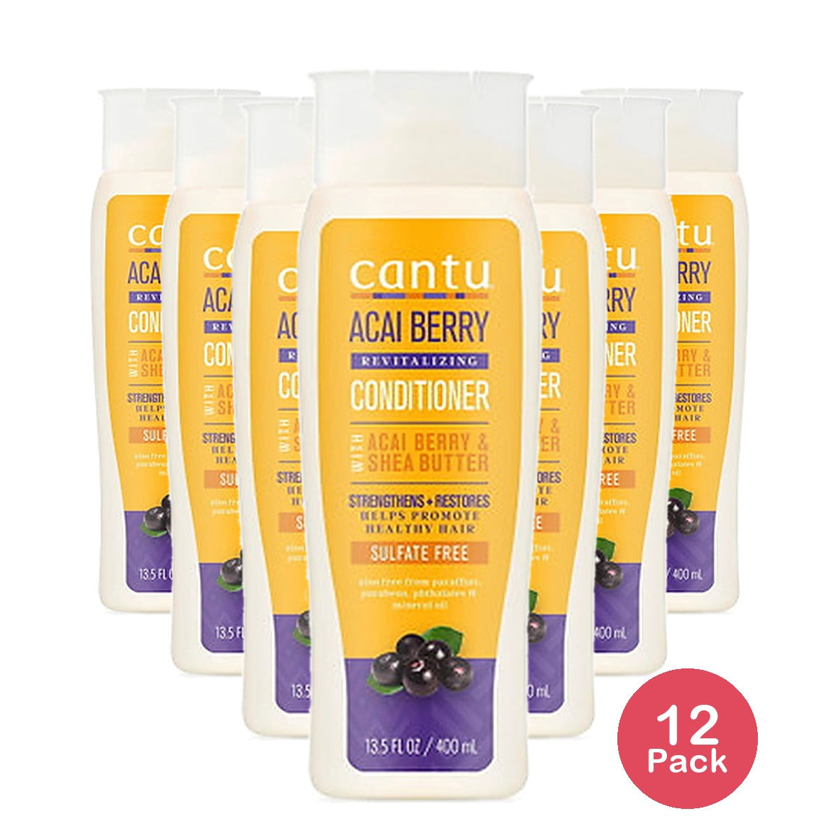 Cantu Revitalizing Conditioner with Acai Berry 13.5 Oz (Pack of 12)