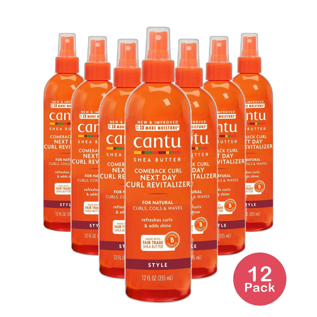 Cantu Shea Butter Comeback Next Day Curl Hair Revitalizer 12Oz (Pack of 12)