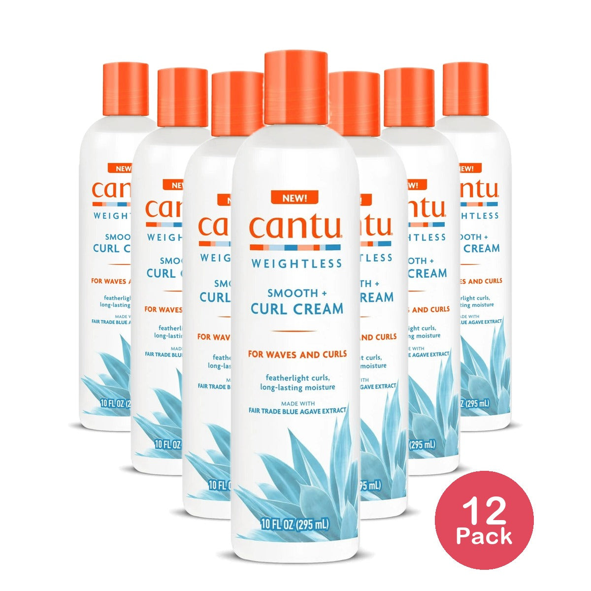 Cantu Weightless Smooth + Curl Enhancer Cream - 10oz (Pack of 12)