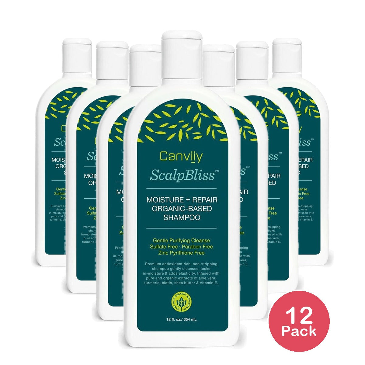 Canviiy ScalpBliss Moisture + Repair Shampoo 12 Oz (Pack of 12)