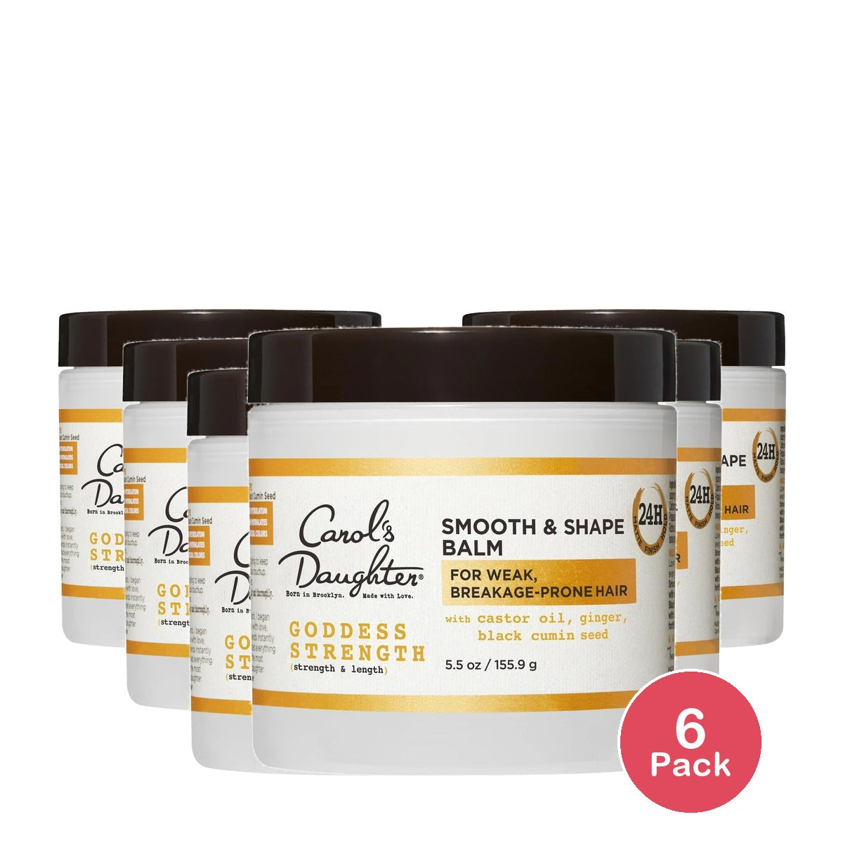 Carol's Daughter Goddess Moisturizing Shape Balm for Damaged Hair with Castor Oil 5.5. Oz (Pack of 6)