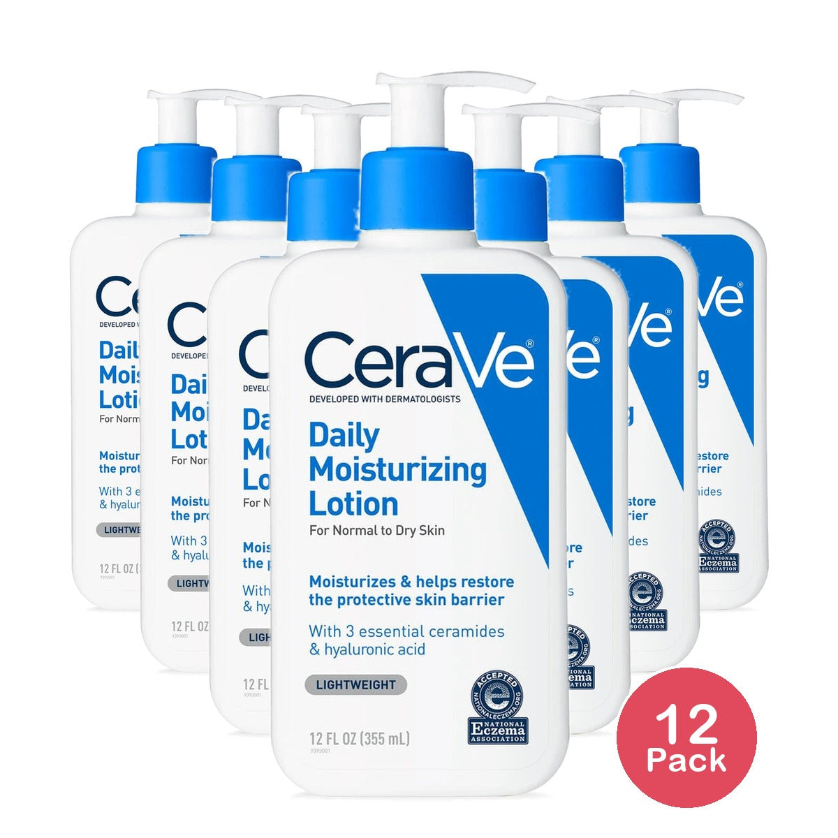 CeraVe Daily Moisturizing Lotion for Dry Skin 12 OZ (Pack of 12)