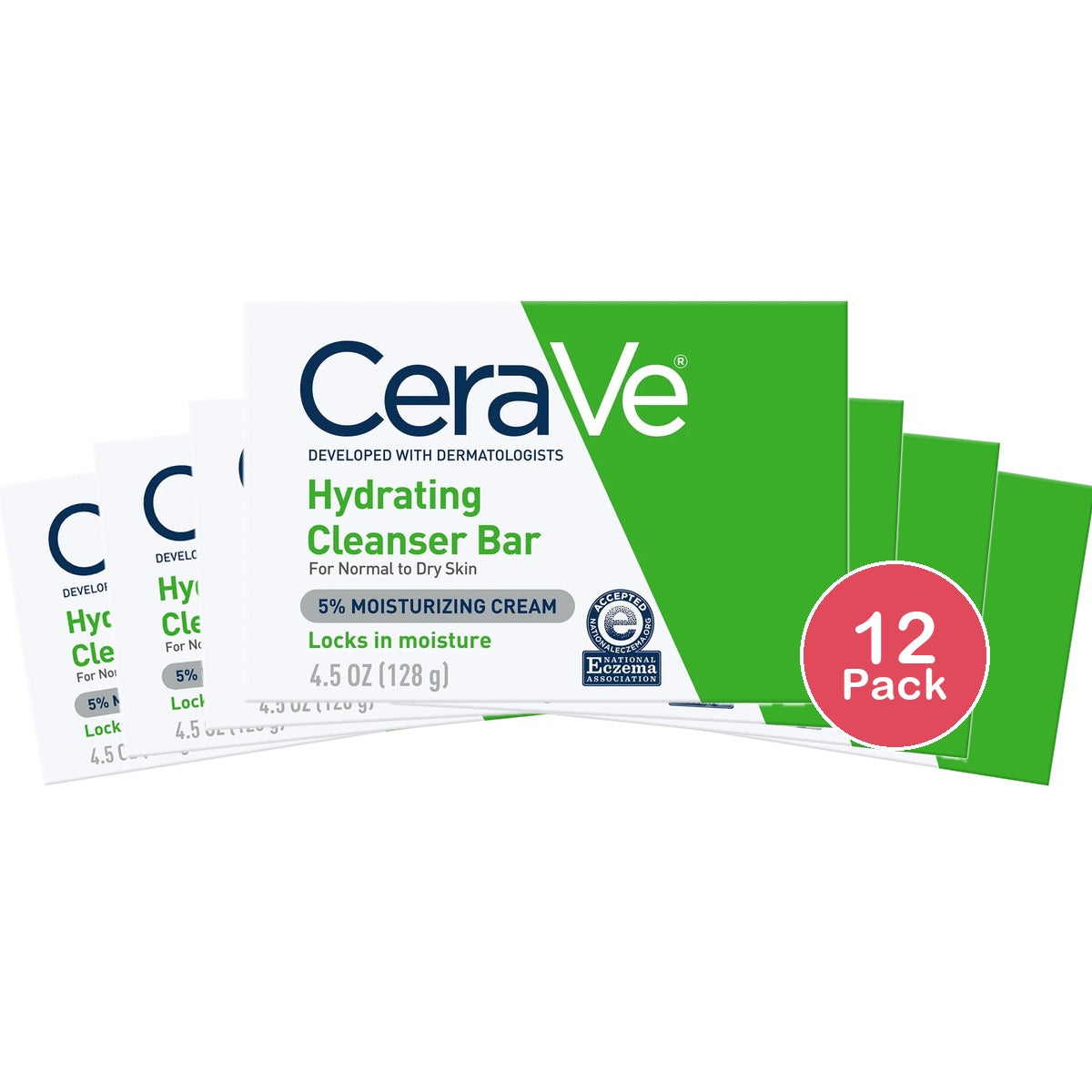 CeraVe HYDRATE CLEANS BAR 4.5 OZ (Pack of 12)