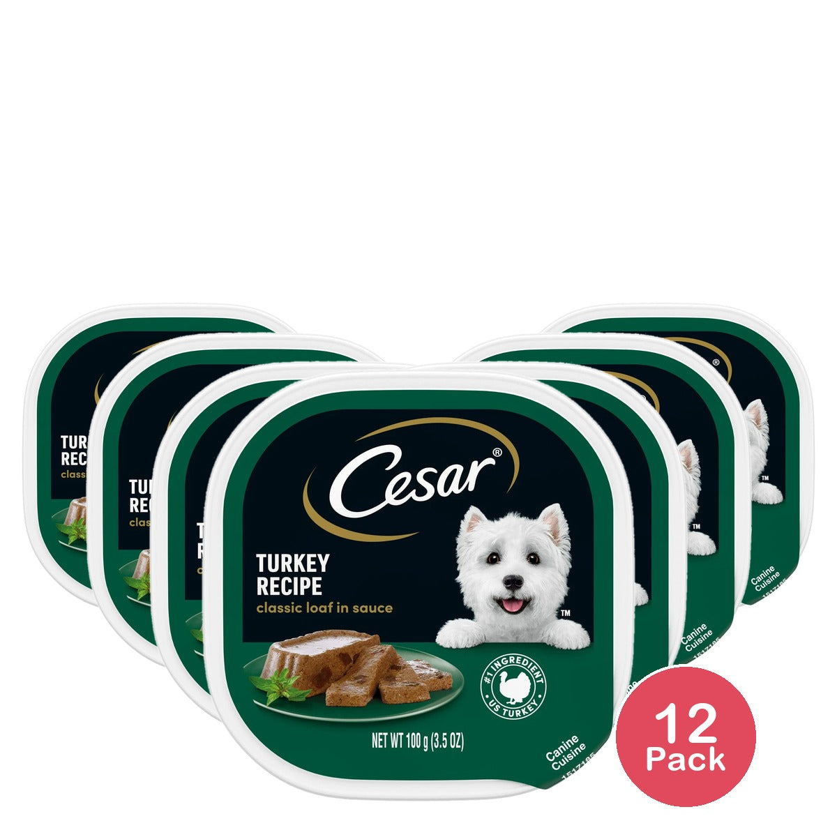 Cesar Canine Cuisine Turkey in Meaty Juice 3.5Oz (Pack of 12)