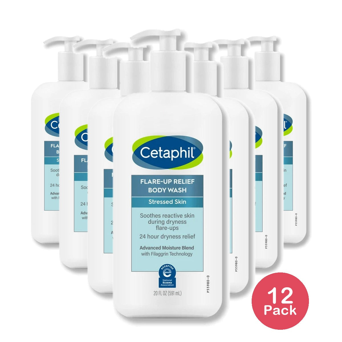 Cetaphil Flare-Up Relief Colloidal Oatmeal Body Wash - 20 fl Oz (Pack of 12)