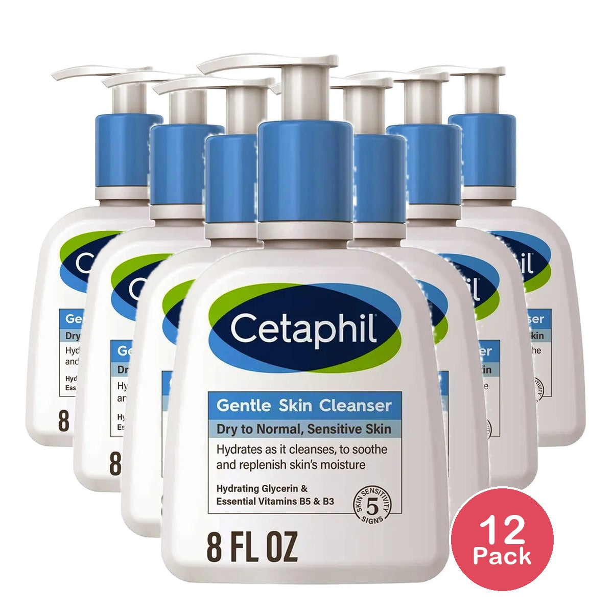 Cetaphil Gentle Cleanser-Dry to Normal Skin 8.0Oz (Pack of 12)