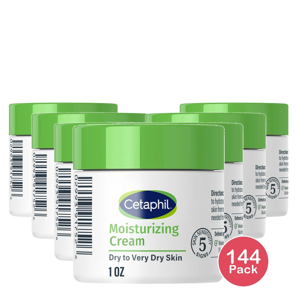 Cetaphil Moisturizing Cream Travel Size for Dry to Very Dry Sensitive Skin 1 Oz (Pack of 144)