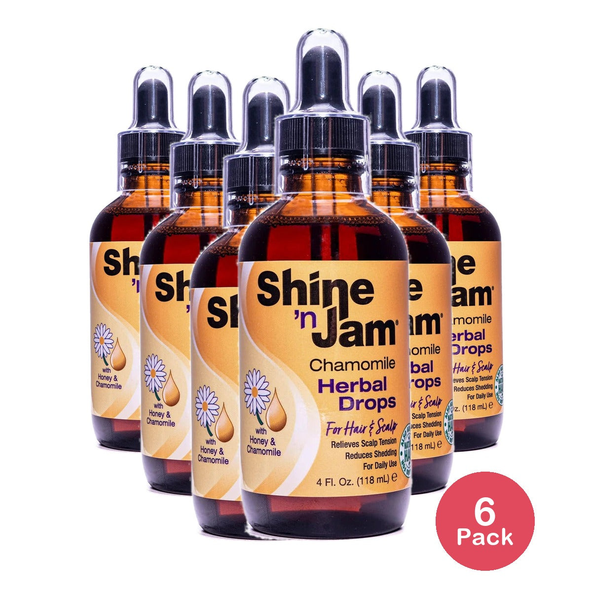 Chamomille Herbal Drops (4 Oz) By Shine N Jam Hair Care 4 fl oz (Pack of 6)