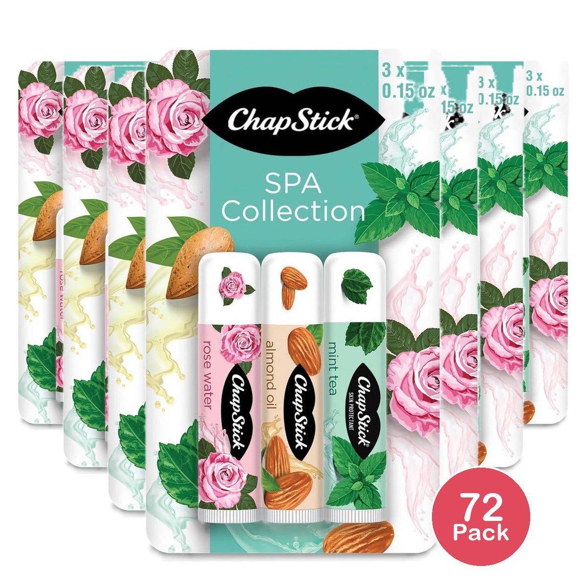 ChapStick Classic Lip Balm Original 0.15 Oz (Pack of 72)