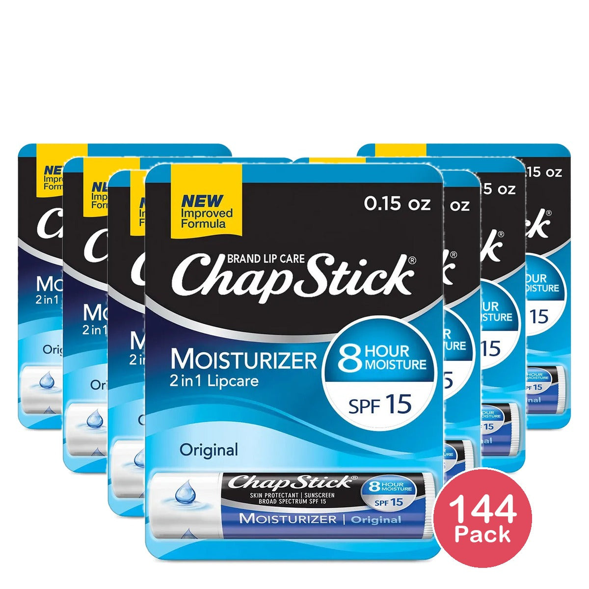 ChapStick Skin Protectant Original Moisturizer Lip Balm 0.15Oz (Pack of 144)