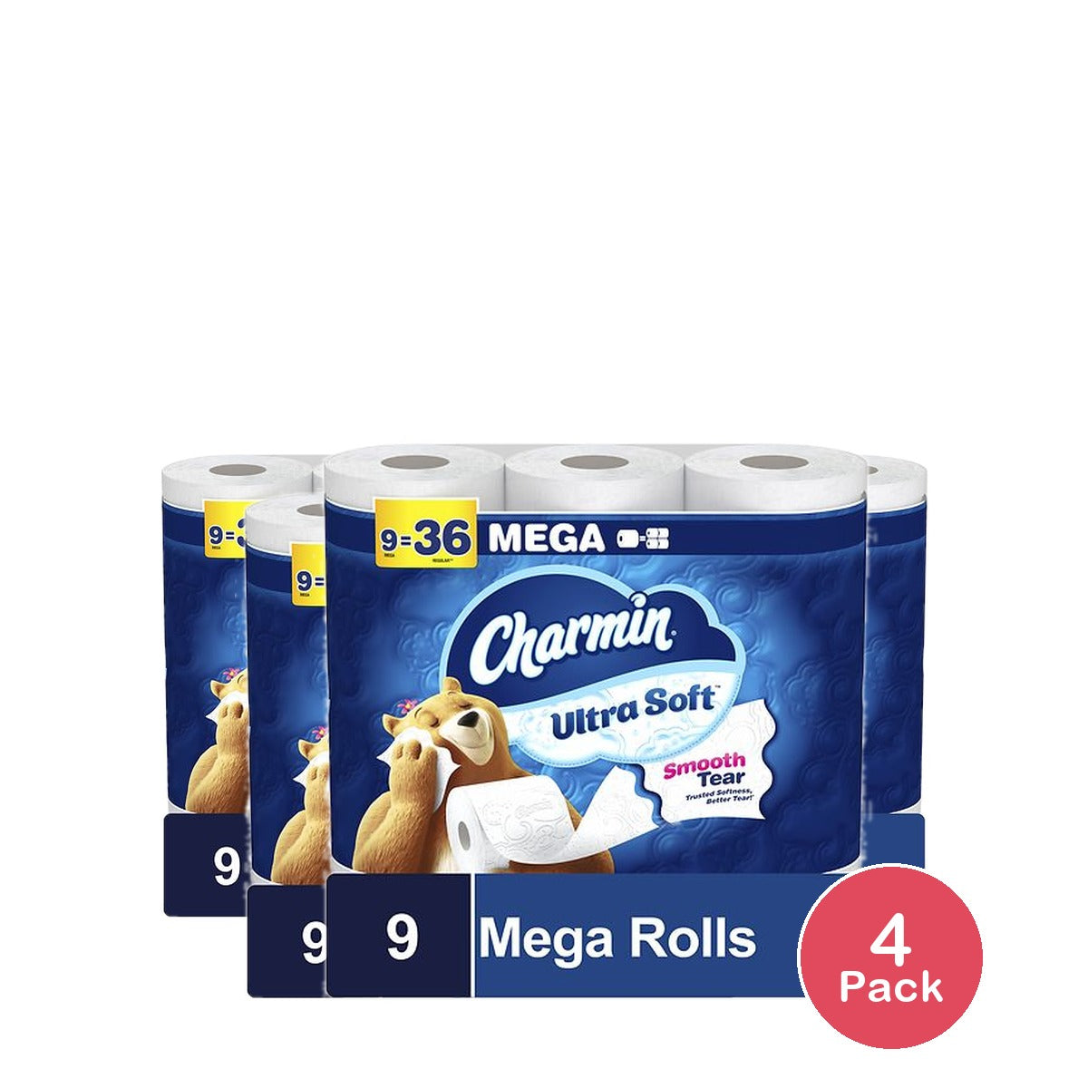 Charmin Toilet Paper Mega Rolls - 9.0 ea (Pack of 4)